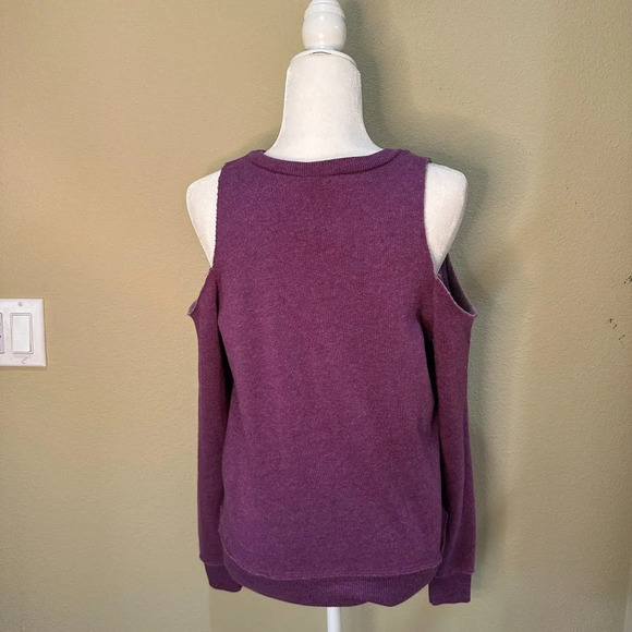NEW! Alternative brand for NORDSTROM Purple Shoulder Cut Out Sweatshirt - small - Picture 6 of 7